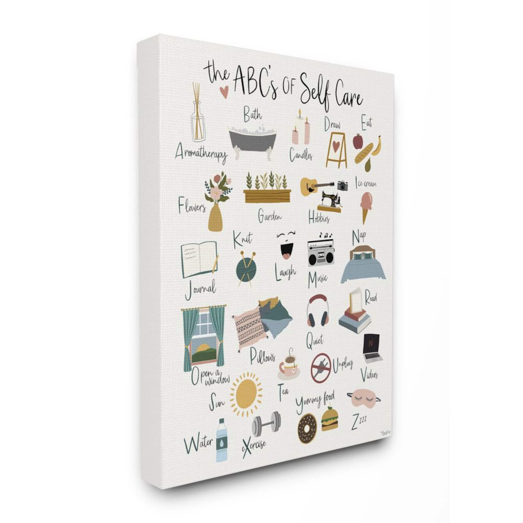 Stupell Industries ABCs of Self Care Wall Accent